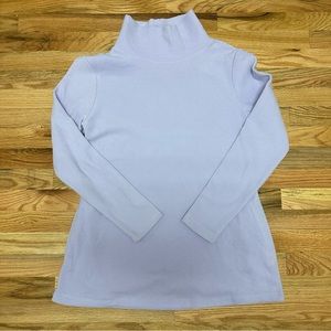 NWOT Dudley Stephens Medium lavender Cobble Hill Turtleneck Terry Fleece